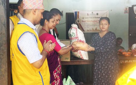 जन्मदिनको अवसरमा खाद्यान्न सहयोग ।