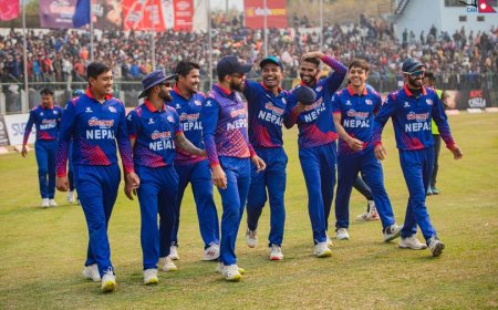 नेपाली क्रिकेट टोली क्यानडा जाँदै ।