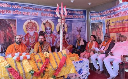 कालाग्नि रुद्रपीठको ६.५ केजी चाँदीको निशानी भक्तजनका लागि दर्शनार्थ