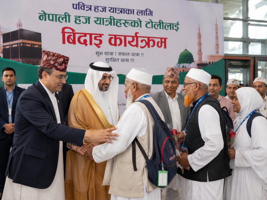 नेपाली हज यात्रीको टोलीलाई बिदाइ